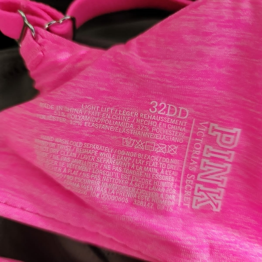 Victoria Secret Pink Bra push up Sz 32 DD - Picture 2 of 5